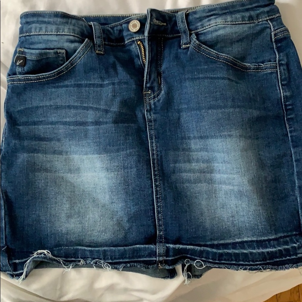 Denim mini skirt